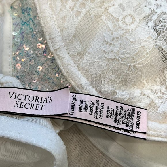 Victoria's Secret Dream Angels Push-Up 34D Sequin Embellished Bra - Picture 2 of 4